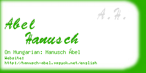 abel hanusch business card