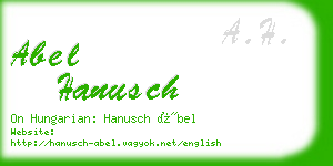 abel hanusch business card